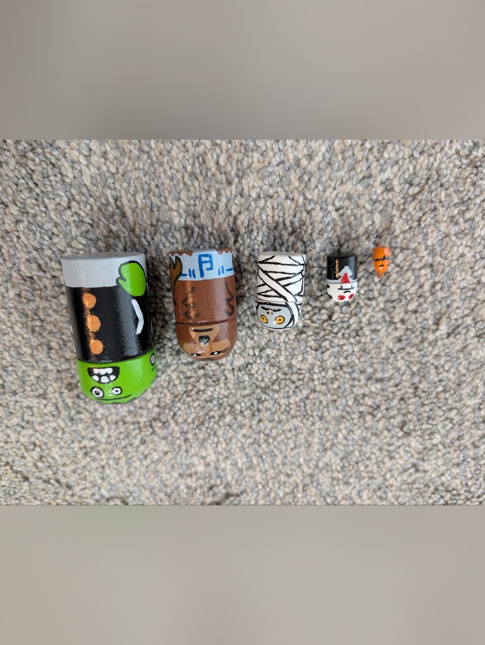 Handmade Nesting Eggs Halloween Theme